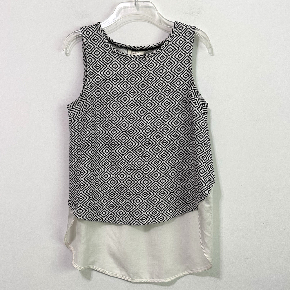 Deletta Anthropologie Sania Knit‎ Tank S High Low Hem Sleeveless Top Summer